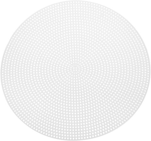 HARFINGTON 10Pcs Round Plastic Canvas Mesh Sheets 7 Inch/18cm Circle Blank Canvas Shape Mesh Mat White for Embroidery Knit Crochet Crafting Needlework in Saudi Arabia