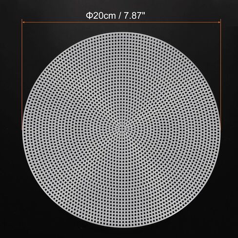 HARFINGTON 10Pcs Round Plastic Canvas Mesh Sheets 7 Inch/18cm Circle Blank Canvas Shape Mesh Mat White for Embroidery Knit Crochet Crafting Needlework in Saudi Arabia