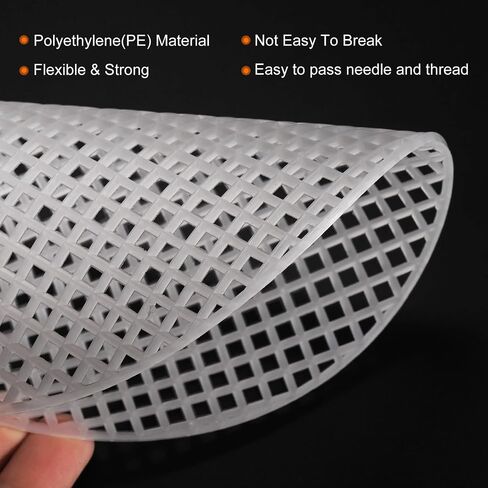 HARFINGTON 10Pcs Round Plastic Canvas Mesh Sheets 7 Inch/18cm Circle Blank Canvas Shape Mesh Mat White for Embroidery Knit Crochet Crafting Needlework in Saudi Arabia