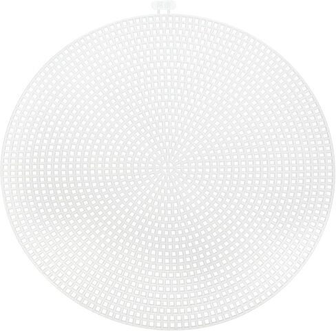 HARFINGTON 10Pcs Round Plastic Canvas Mesh Sheets 7 Inch/18cm Circle Blank Canvas Shape Mesh Mat White for Embroidery Knit Crochet Crafting Needlework in Saudi Arabia