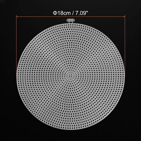 HARFINGTON 10Pcs Round Plastic Canvas Mesh Sheets 7 Inch/18cm Circle Blank Canvas Shape Mesh Mat White for Embroidery Knit Crochet Crafting Needlework in Saudi Arabia