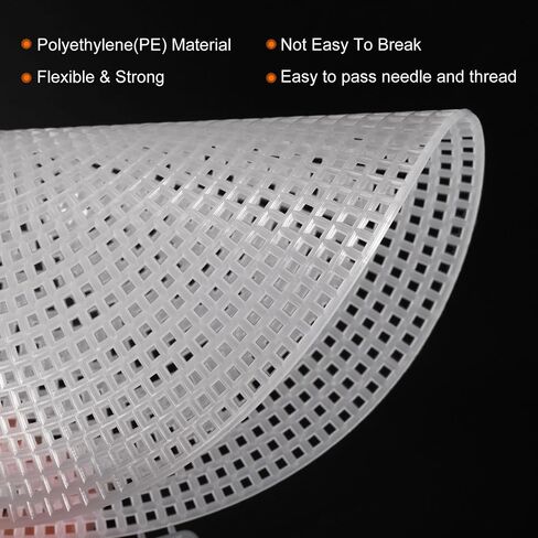 HARFINGTON 10Pcs Round Plastic Canvas Mesh Sheets 7 Inch/18cm Circle Blank Canvas Shape Mesh Mat White for Embroidery Knit Crochet Crafting Needlework in Saudi Arabia
