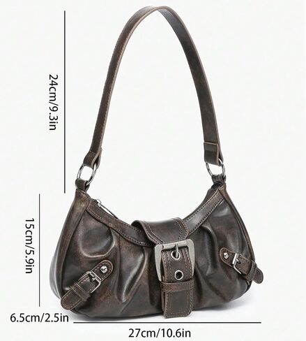 Shoulder Bag for Women Top Handle Handbag Purse Y2K Hobo Clutch Small Punk Purse Trendy in Kuwait