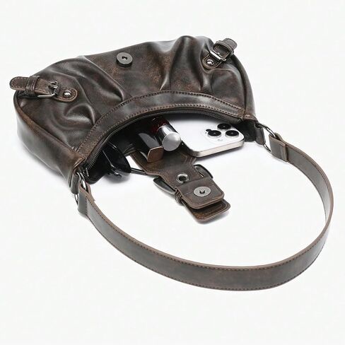 Shoulder Bag for Women Top Handle Handbag Purse Y2K Hobo Clutch Small Punk Purse Trendy in Kuwait