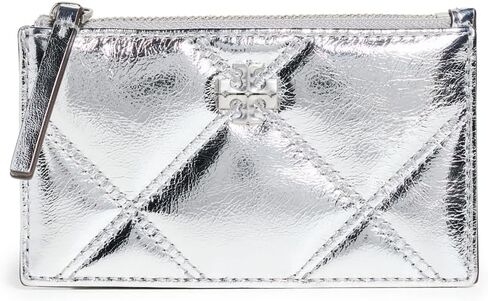 Tory Burch Women's Kira Metallic Diamond Quilt Zip Card Case in Saudi Arabia