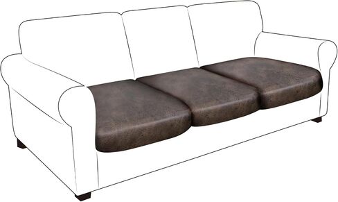 molasofa Leather Like Armchair Couch Cushion Covers Seat Slipcovers Sets Couches Furniture Protector for Sectional Armchair Pets Friendly Kids Stretch Spandex Fabric (1 Cushion Armchair, Navy Blue) in Saudi Arabia