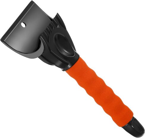 WILLBOND Ice Scraper for Cars Windshield Scraper for Ice and Snow Ice Scraper with Foam Grip(Black) (Orange) in Saudi Arabia