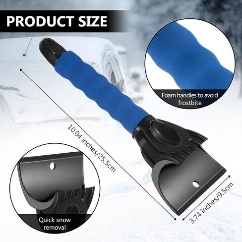 WILLBOND Ice Scraper for Cars Windshield Scraper for Ice and Snow Ice Scraper with Foam Grip(Black) (Orange) in Saudi Arabia