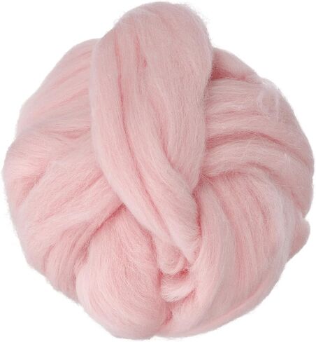 METALLIXITY Felting Wool Bulk (240g/8.5oz), Natural Wool Needle Felting Wool - for Weaving, Handcrafts, and DIY Creations, Bright White in Saudi Arabia