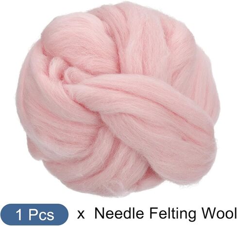 METALLIXITY Felting Wool Bulk (240g/8.5oz), Natural Wool Needle Felting Wool - for Weaving, Handcrafts, and DIY Creations, Bright White in Saudi Arabia