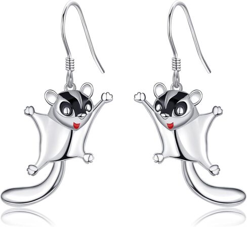 YAFEINI Sugar Glider Earrings 925 Sterling Silver Cute Sugar Glider Dangle Drop Jewelry For Women in Saudi Arabia