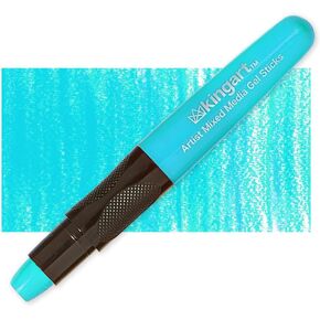 KINGART GS016-1 Gel Stick Single, WHITE Color, Artist Mixed Media Crayons - Non-Toxic, White