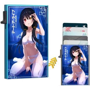 Date a Live Featuring Kurumi Tokisaki Slim Wallet Officially Licensed, Blue