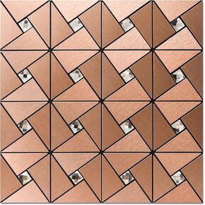 Art3d 10-Sheet Peel and Stick Backsplash Metal Mosaic Tiles for Kitchen Wall Decor, Stick on Aluminum Composite Tiles Stikers, Silver Windmill Puzzle Glass Mixed in Kuwait