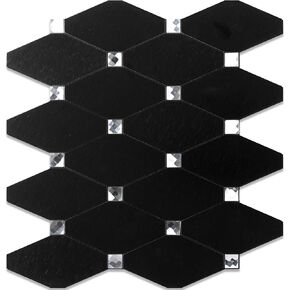 STICKGOO 10 Sheets Peel and Stick Backsplash, White Marble Look PVC Mixed Metal Gold Kitchen Backsplash, Dolomite Stick on Backsplash Mosaic Tile for Fireplace, RV