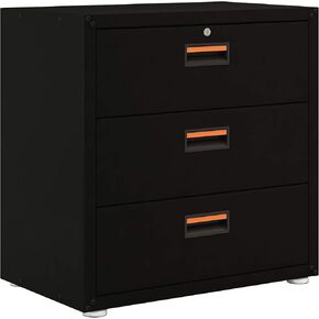Heavy-Duty Metal Garage Storage Cabinet with Wheels - Versatile Tool Cabinet for Organized Garage, Workbench with Drawers and Wall Mounted Shelving, Ideal Floating Cabinet Solution (Black and Grey)