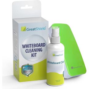 Magnetic Whiteboard Eraser with 3.4oz Cleaning Spray Solution, Non-Toxic, Safe for Kids, Dry Eraser Cleaner Kit for glassboard, note board, white board, for School, Class, Home, Office Use