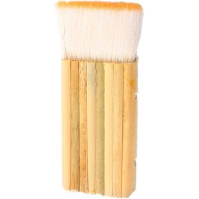 Brown Hake Blender Brush,Bamboo Brush for Ceramics Paint Brush Applicator Artist Drawing Brush Craft Painting Brushes for Watercolor,Wash,Ceramic and Pottery Painting Art Paintbrush Set Classic Style