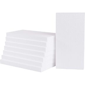 Silverlake Craft Foam Block - 24 Pack of 4x12x1 EPS Polystyrene Sheets for Crafting, Modeling, Art Projects and Floral Arrangements - Sculpting Block DIY School & Home Art Projects (24 Pack)