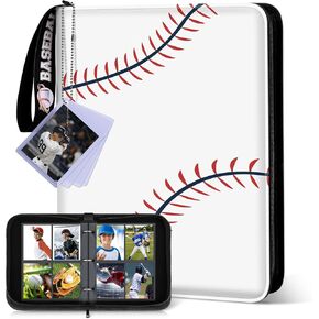 Mlikero 720 Pockets Football Card Binder, Sports Card Binder with Card Display Design, Premium Card Ablums with Sports Pattern Wristband Fit for Football Cards 2025