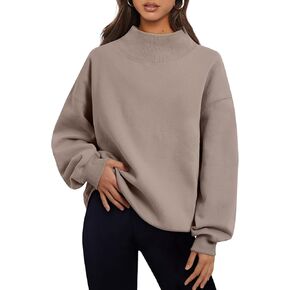 Trendy Queen Womens Oversized Sweatshirts Turtleneck Pullover Long Sleeve Hoodies Tops Fall Outfits 2023 Clothes