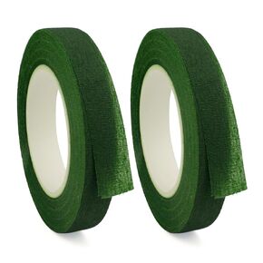 ZIIYAN 2 Rolls 1/2" Wide Green Floral Tapes Flower Tape Florist Tape for Artificial Flowers, Wedding Bouquets, Bouquet Stem Wrapping, Corsages, Floral Arranging Crafts Supplies, 30yard/roll