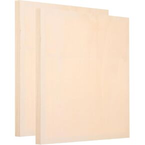 PATIKIL 10 x 10 Inch Wood Panel Board, 2 Pack Unfinished Wooden Canvas Boards Square Blank Deep Cradle Board for Painting Pouring DIY Art Use with Oils Acrylics