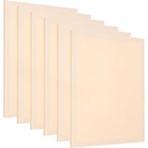 PATIKIL 8 x 6 Inch Wood Panel Board, 6 Pack Unfinished Wooden Canvas Boards Square Blank Deep Cradle Board for Painting Pouring DIY Art Use with Oils Acrylics