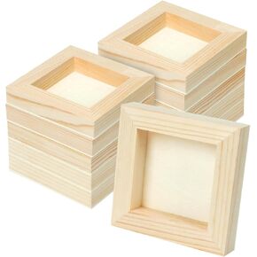 10 Pcs 6x6 Wood Panel Boards, Unfinished Wood Canvas Wooden for Crafts, Painting Canvas, DIY Art Projects, Pouring, Arts Use with Oils, Acrylics