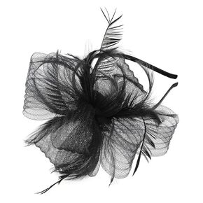 SHOWERORO Piece Mesh Headband Prom Hair Accessories Ladies Hat Womens Hats and Caps Bands for Womens Hair Fascinator Cap Headband Bowknot Women Fascinator Cocktail Fascinator England Black