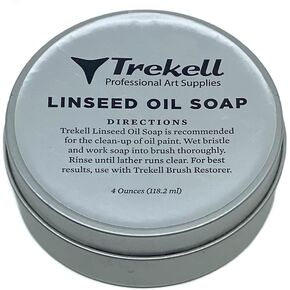 Trekell Linseed Oil Paint Brush Cleaner - Solvent Free Oil Paint Brush Cleaner - Oil Brush Cleaner, Paintbrush Cleaner - Oil Paint Cleaner & Artist Brush Soap [3oz]