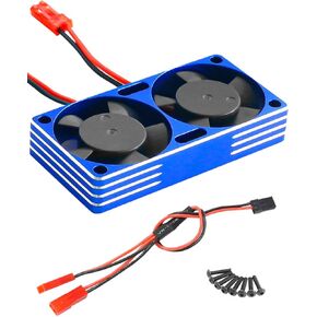 RC Heat Sink 22000rpm Motor Fan 3.5V-8.4V Cooling Fan fit 540 550 3650 3660 3670 Brushless Engine Motor 3010 Update Parts for 1/7 1/8 1/10 RC Car Truck Buggy Crawler,Red