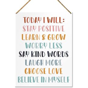 Nursery Wood Sign Decor, The Wonderful Things You Will Be, Nursery Kids Daughter Son Room Playroom Decor Inspirational Wall Art Decoration, Gift for Newborn Baby Boy Girl