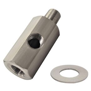 YSIL Stainless Steel Oil Pressure Sensor Tee 1/8 NPT Female to 1/8 NPT Male with 1/8 NPT Gauge Port Adapter Oil Pressure Gauge Fitting Turbo Supply Feed line Connector for Most Cars SUVs Trucks