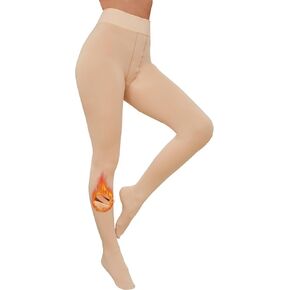 Women's 200D Thick Tights with Fleece Lining - Opaque Winter Pantyhose for Ultimate Warmth in 4 Classic Colors