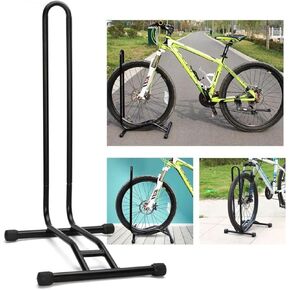 HLC Bike Stand Floor, Single Bike Floor Stand, Tool-Free Adjustable Parking Rack Stand for Mountain, Road Bikes, Fat Tire, Freestanding Bike Stand for Garage Parking