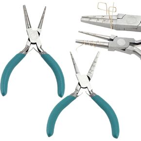 2pcs Square Roundness Jewelry Pliers - Create Consistent Square Shapes in 2-8mm Diameters with Scales - Perfect for Jewelry Making, Wire Pieces, and Jump Rings - Made of Durable Alloy Steel