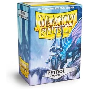 Arcane Tinmen Dragon Shield Deck Protective Sleeves for Gaming Cards, Standard Size (100 Sleeves), Matte Petrol