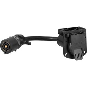 CURT 57003 LED-Compatible 7-Way RV Blade Vehicle-Side Trailer Wiring Adapter