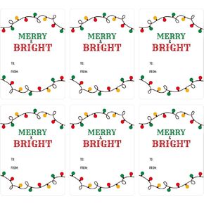 Anwyll Christmas Gift Tags Stickers,Christmas Name Tags Stickers,120Pcs 3x2'' Self-Adhesive Holiday Present Tags Labels Stickers,White Xmas to from Gift Tags Stickers for Envelope Card Gift Packaging