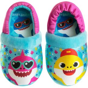 Josmo Baby Shark Slippers for Girls and Boys - Lightweight Soft House Shoes for Kids