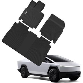 Truck Bed Mat for 2024 Tesla Cybertruck,TPE Trunk Mat & Cargo Liner for 2024 Tesla Cybertruck Accessories,3 Pcs