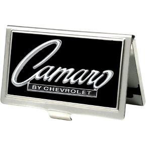 Buckle-Down Business Card Holder - CHEVROLET Bowtie Logo Black/Silver/Gold/White - Small
