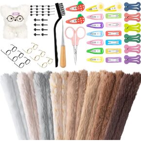 VitalCozy 71 Pcs Pipe Cleaners Craft Supplies 39 Inch Pipe Cleaners Kit for Beginners Jumbo Thick Fur Pipe Cleaners DIY Dog Kit Chenille Stems for Make Animals