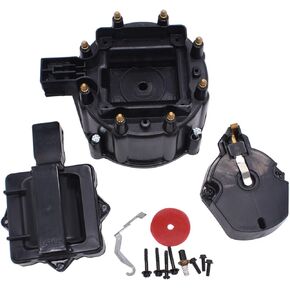 Performance Black HEI Large Distributor Cap Rotor Kit Fits for Chevy GM SBC BBC 305 350 454