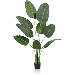 5ft Artificial Tree Bird of Paradise Palm Tree Artificial Plant for Home Decor Indoor Outdoor Office