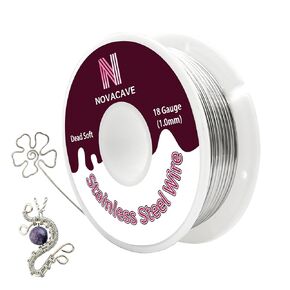 304 Stainless Steel Wire for Jewelry Making,20 Gauge (80Ft, 3.5OZ) Sculpting Wire Jewelry Making Wire Bailing Wire for Craft