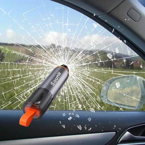 2 Packs Upgraded Safety Hammer Underwater Window Breaker Emergency Escape Tool, Car Hammer Seat Belt Cutter, Instant Glass Breaker Seat Belt Cutter (Black) in Saudi Arabia