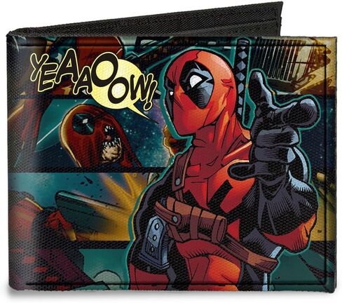 محفظة قماشية ثنائية الطي بإبزيم للأسفل Yeaaoow Pose/Deadpool Corp in Saudi Arabia