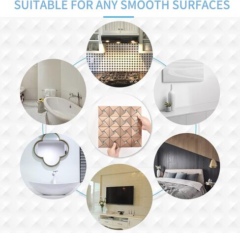 Art3d 10-Sheet Peel and Stick Backsplash Metal Mosaic Tiles for Kitchen Wall Decor, Stick on Aluminum Composite Tiles Stikers, Silver Windmill Puzzle Glass Mixed in Kuwait